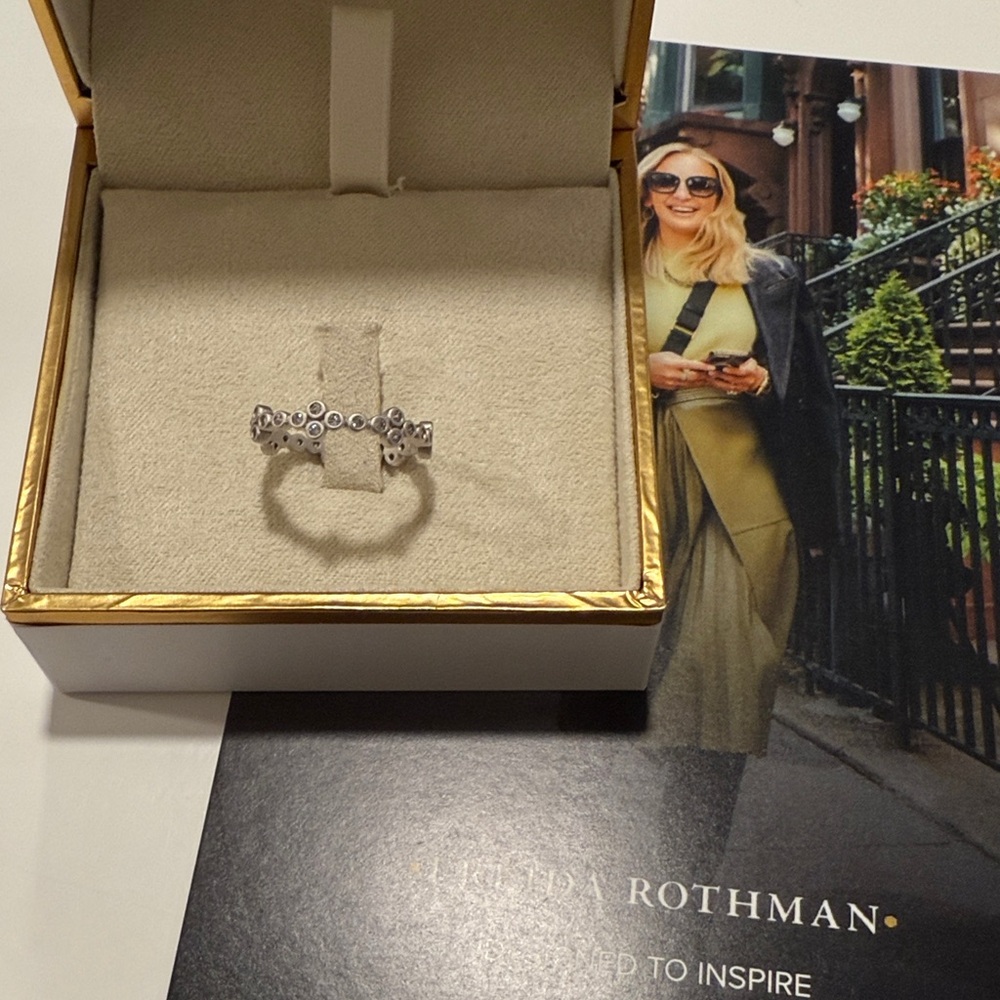 Silver Clover Stacking Ring By Freida Rothman - image 1